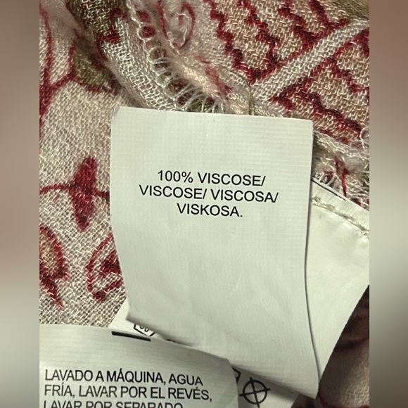 Lucky Brand Women’s Red & Cream Floral Paisley Tie- Neck L S Top  Blouse Size L - Picture 7 of 14